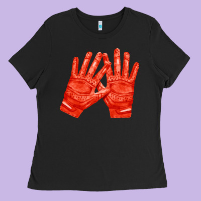 Receiver Gloves Fa Element 1 Ladies Tee Designed By Fadigitalartstudio
