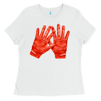 White receiver gloves fa element 1 Ladies Tee - FaDigitalArtStudio