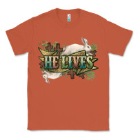 Copper He lives Easter Day Classic Tee - HowdyJamesFarm