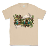 Mushroom He lives Easter Day Classic Tee - HowdyJamesFarm