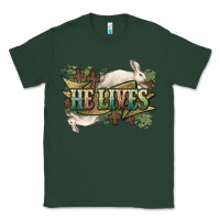 Sports Green He lives Easter Day Classic Tee - HowdyJamesFarm
