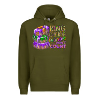 Army Green king cake calories dont count Premium Hoodie - RacoonDesign