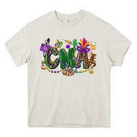 Cream cma mardi gras cowgirl Heavy Core Tee - CowGirlArtShop