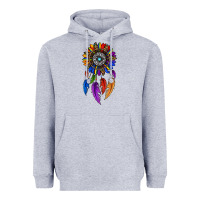 Heather Grey pride sunflower dreamcatcher Heavyweight Hoodie - JahusDesignShop