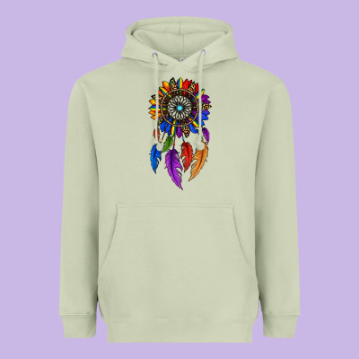 Pride Sunflower Dreamcatcher Heavyweight Hoodie Designed By Jahusdesignshop