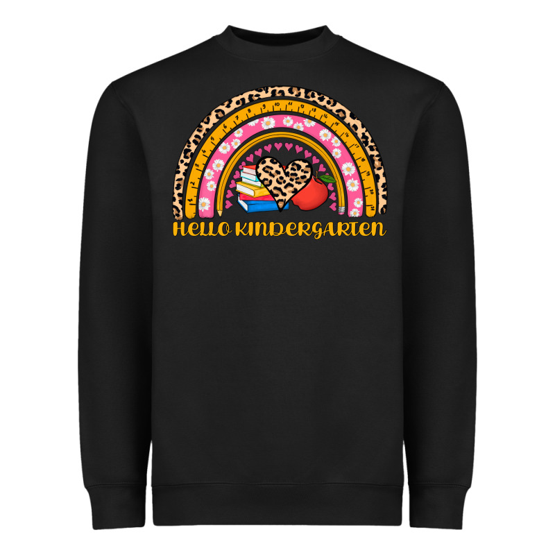 Back To School Rainbow Hello Kindergarten Heavyweight Sweatshirt by AdoDesignShop | Teevron