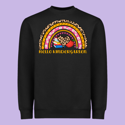 Back To School Rainbow Hello Kindergarten Heavyweight Sweatshirt Designed By Adodesignshop