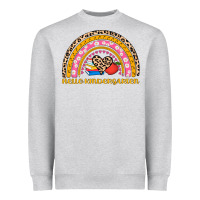 Heather Grey back to school rainbow hello kindergarten Heavyweight Sweatshirt - AdoDesignShop