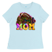 Baby Blue football mom Ladies Tee - OliviaCreatesArt