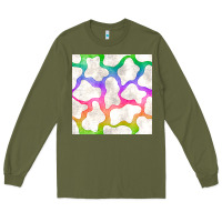 Army Green watercolor rainbow cow seamless pattern Long Sleeve Tee - BundleAndBundleShop