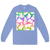 Colony Blue watercolor rainbow cow seamless pattern Long Sleeve Tee - BundleAndBundleShop