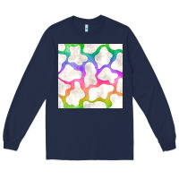 Navy watercolor rainbow cow seamless pattern Long Sleeve Tee - BundleAndBundleShop