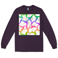 Plum watercolor rainbow cow seamless pattern Long Sleeve Tee - BundleAndBundleShop