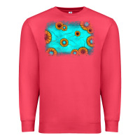 Cardinal turquoise gemstone sunflower background Premium Sweatshirt - JahusDesignShop