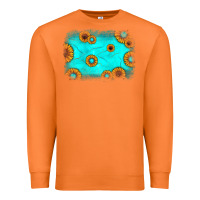 Carrot turquoise gemstone sunflower background Premium Sweatshirt - JahusDesignShop