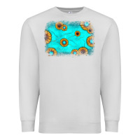 Dove Grey turquoise gemstone sunflower background Premium Sweatshirt - JahusDesignShop