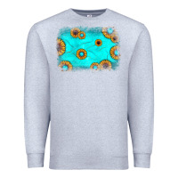 Heather Grey turquoise gemstone sunflower background Premium Sweatshirt - JahusDesignShop