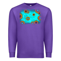 Purple turquoise gemstone sunflower background Premium Sweatshirt - JahusDesignShop