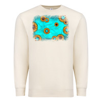 Sandshell turquoise gemstone sunflower background Premium Sweatshirt - JahusDesignShop