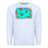 White turquoise gemstone sunflower background Premium Sweatshirt - JahusDesignShop
