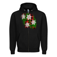 Black christmas patch Zipper Hoodie - AdoDesignShop
