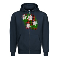 Navy christmas patch Zipper Hoodie - AdoDesignShop