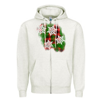 Oatmeal Heather christmas patch Zipper Hoodie - AdoDesignShop