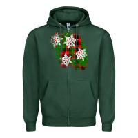 Sports Green christmas patch Zipper Hoodie - AdoDesignShop