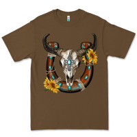 Cacao bull skull with horseshoe Premium Tee - RanaPortraitStore