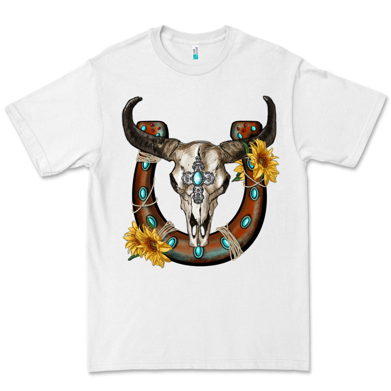 Bull Skull With Horseshoe Premium Tee by RanaPortraitStore | Teevron