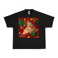 Black christmas nails and trees with leopard and plaid seamless pattern bbs Urban Heavy Tee - BundleAndBundleShop