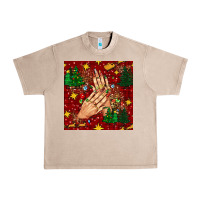 French Oak christmas nails and trees with leopard and plaid seamless pattern bbs Urban Heavy Tee - BundleAndBundleShop