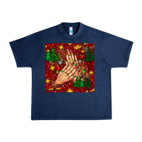Navy christmas nails and trees with leopard and plaid seamless pattern bbs Urban Heavy Tee - BundleAndBundleShop