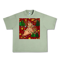 Oil Green christmas nails and trees with leopard and plaid seamless pattern bbs Urban Heavy Tee - BundleAndBundleShop