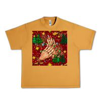 Peanut Butter christmas nails and trees with leopard and plaid seamless pattern bbs Urban Heavy Tee - BundleAndBundleShop