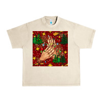 Sandshell christmas nails and trees with leopard and plaid seamless pattern bbs Urban Heavy Tee - BundleAndBundleShop