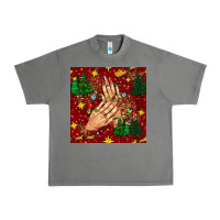 Tornado christmas nails and trees with leopard and plaid seamless pattern bbs Urban Heavy Tee - BundleAndBundleShop