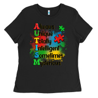 Black always unique autism Ladies Tee - OliviaCreatesArt