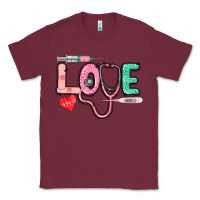 Burgundy love nursing Classic Tee - CowGirlArtShop