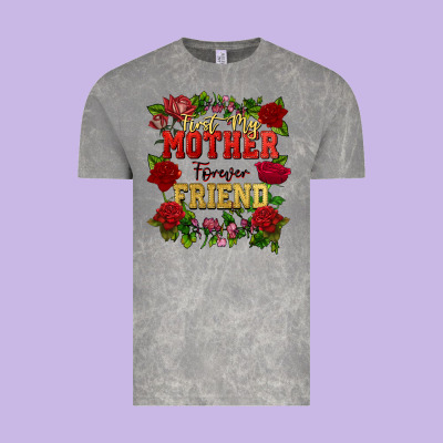First My Mother Forever My Friend Mother's Day Vintage Tee Designed By Fadigitalartstudio