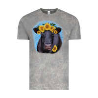 Cloud Rock Black Angus with Sunflower Vintage Tee - Jasminsmagicworld