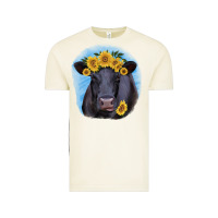 Vintage Arctic Black Angus with Sunflower Vintage Tee - Jasminsmagicworld