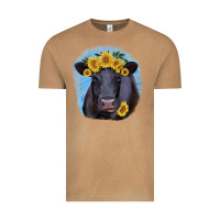 Vintage Camel Black Angus with Sunflower Vintage Tee - Jasminsmagicworld