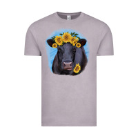 Vintage Zinc Black Angus with Sunflower Vintage Tee - Jasminsmagicworld