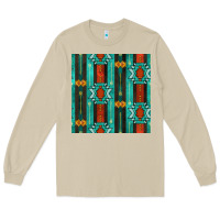 Mushroom native american aztec seamless pattern 5 Long Sleeve Tee - BundleAndBundleShop