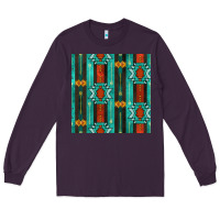 Plum native american aztec seamless pattern 5 Long Sleeve Tee - BundleAndBundleShop