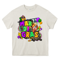 Cream louisiana map mardi gras Heavy Core Tee - CowGirlArtShop