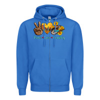 True Royal peace love country cowhide cowboy hat Zipper Hoodie - AdoDesignShop
