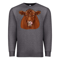 Charcoal Heather red angus Premium Sweatshirt - JahusDesignShop