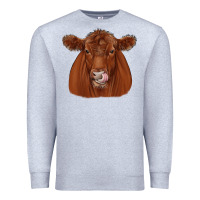 Heather Grey red angus Premium Sweatshirt - JahusDesignShop